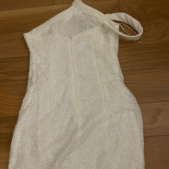 White Sequin Mini Dress - Picture 6 of 7